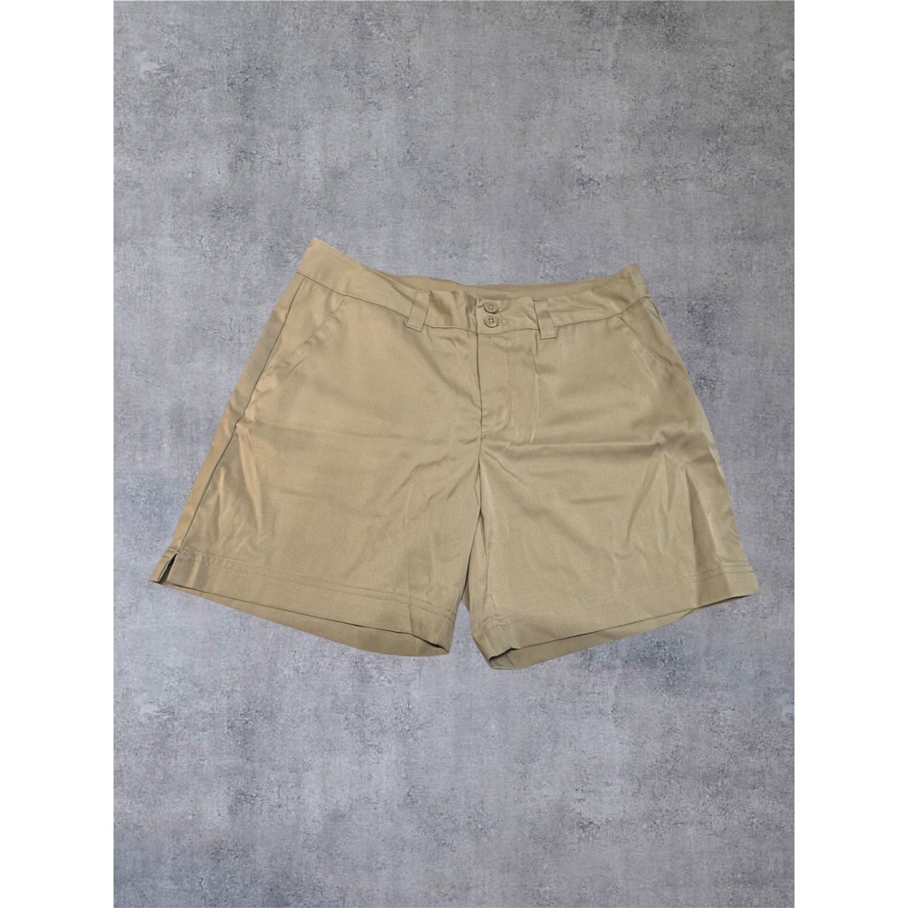 BCG Chino Shorts Womens 12 Khaki Tan Performance Stretch SGBCWP6031 EUC